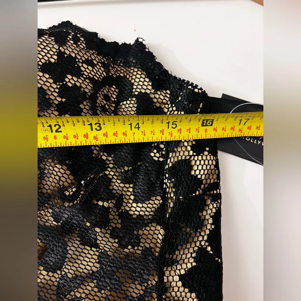 Fredericks of Hollywood black lace Imogen Pearl Chemise strapless XL NWT - Image 8