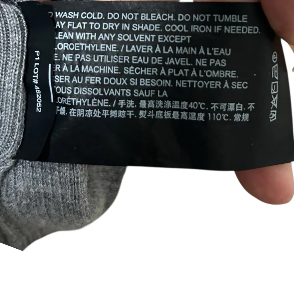 Theory Leenda Wool Turtleneck Top Women’s Medium Gray Short Sleeve Office Basic - Image 8