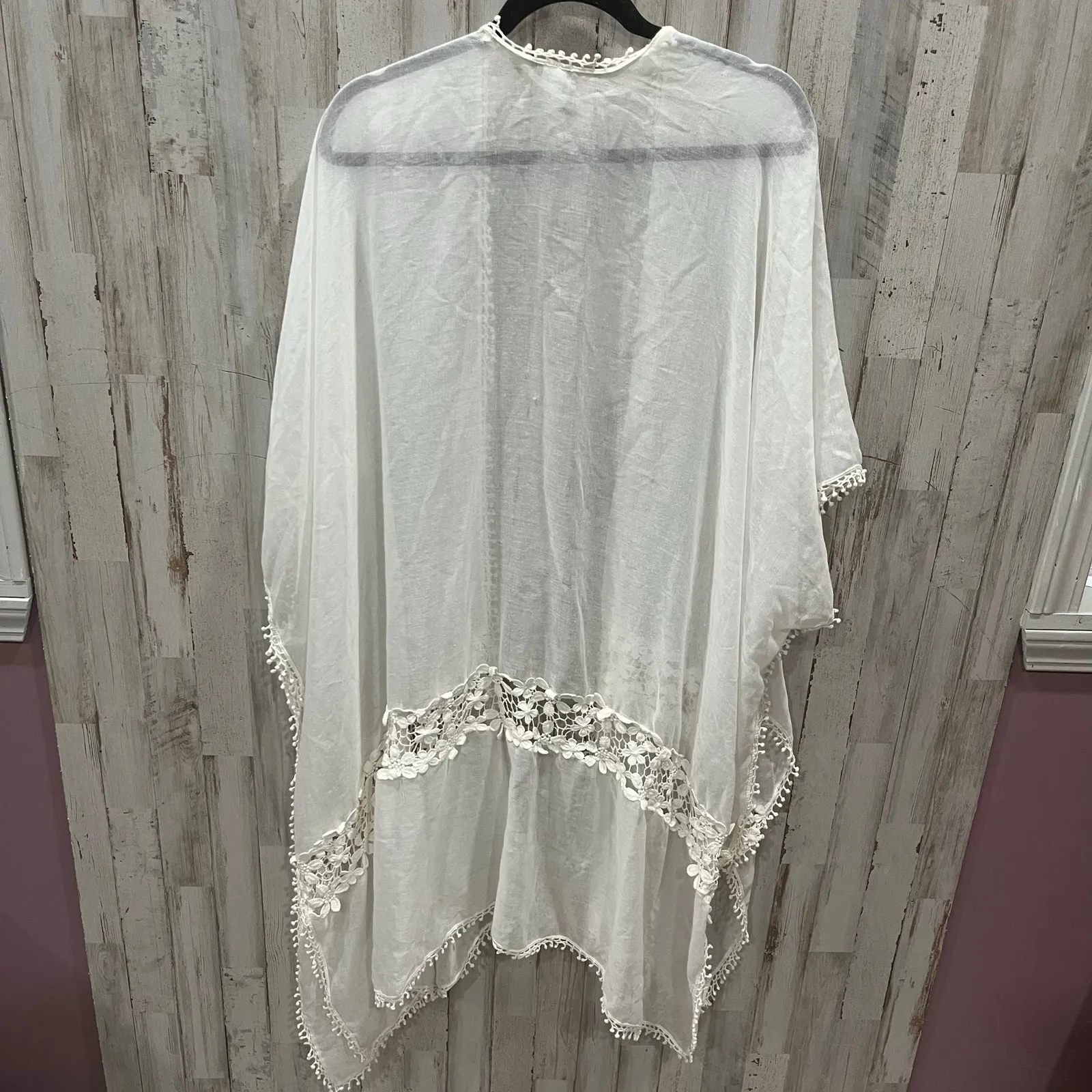 Sonoma White Sheer Lightweight Lace Boho Kimono Bridal Honeymoon Girly One Size - Image 5