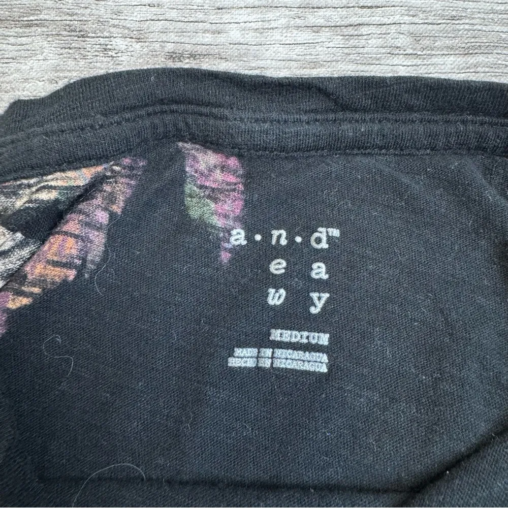 ANA A New Day Women's Twist Front Black Multicolor Floral Tank Top M Med Medium - Image 7