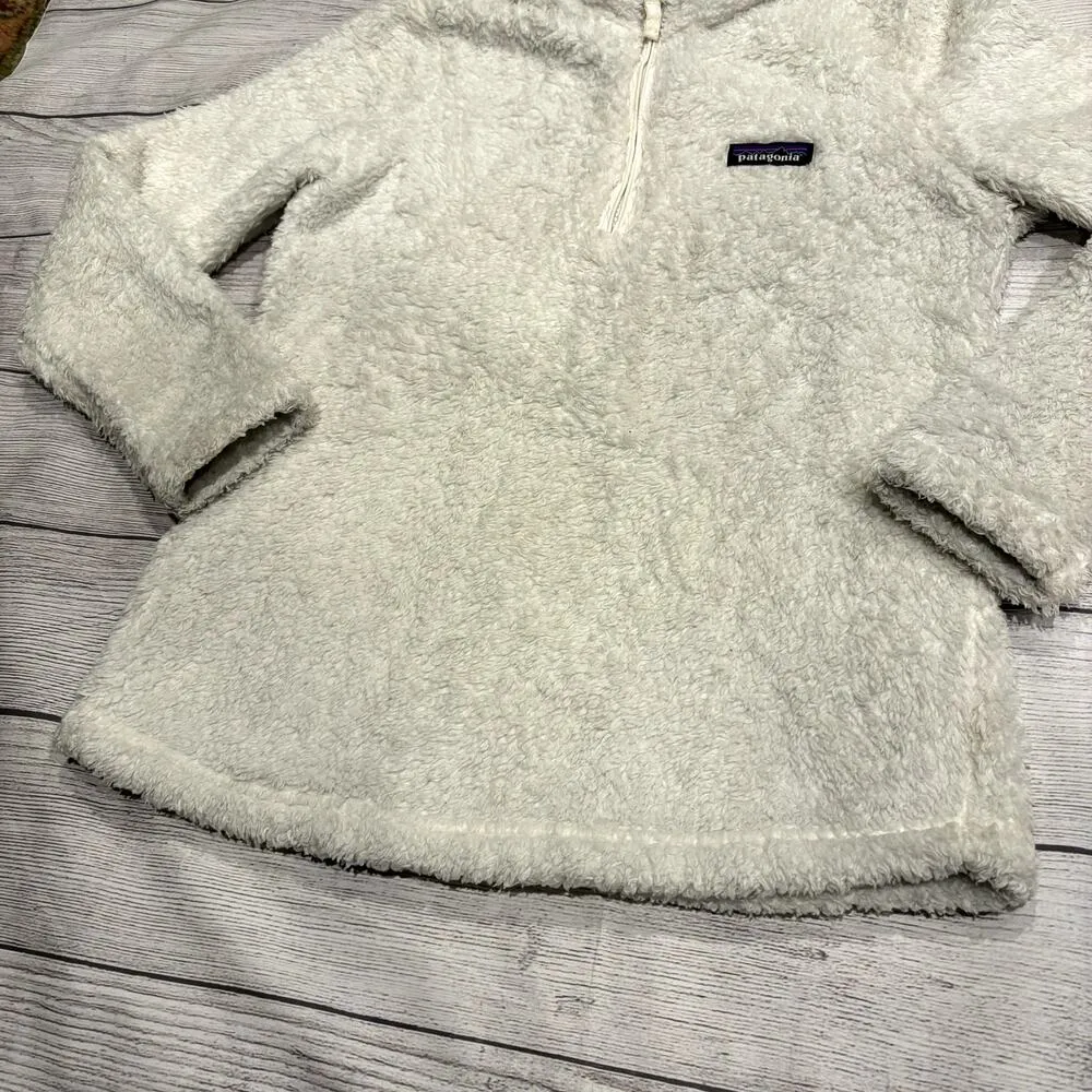 Patagonia Los Gatos 1/4 Zip Jacket Quarter Zip Fleece Pullover Size XS White - Image 3