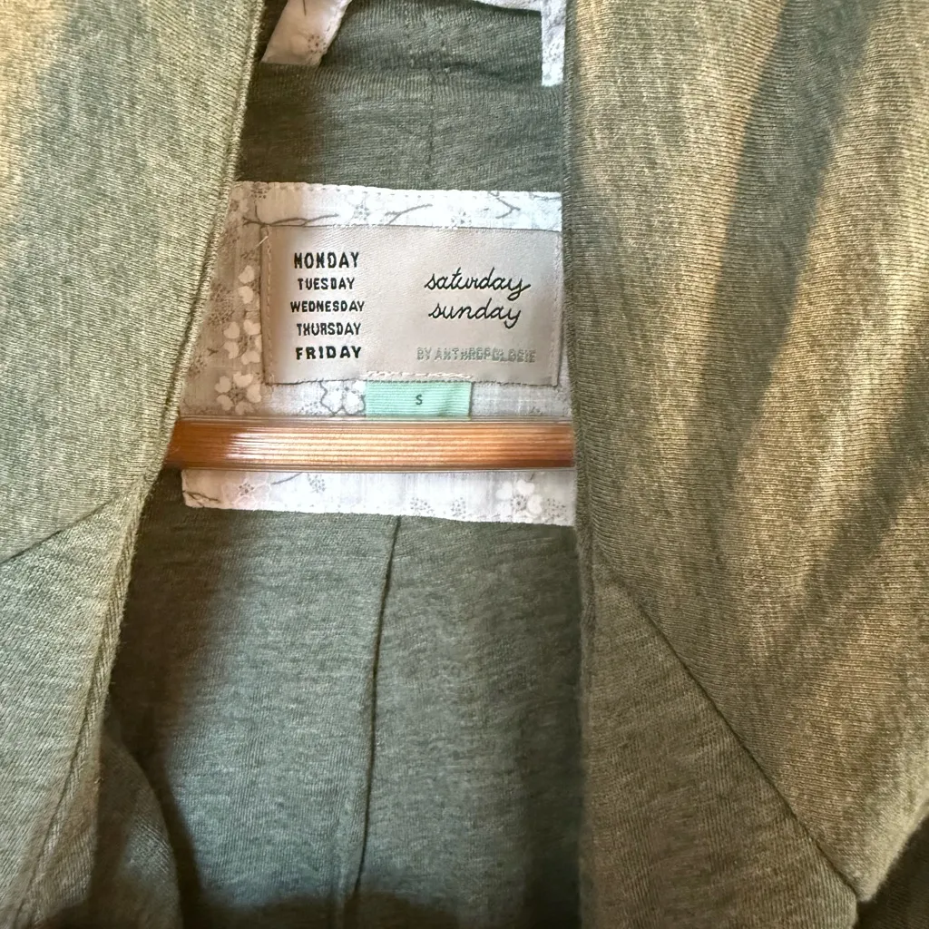 Saturday, Sunday by Anthropologie Homestead Olive Green Quilted Jacket Small - Image 6