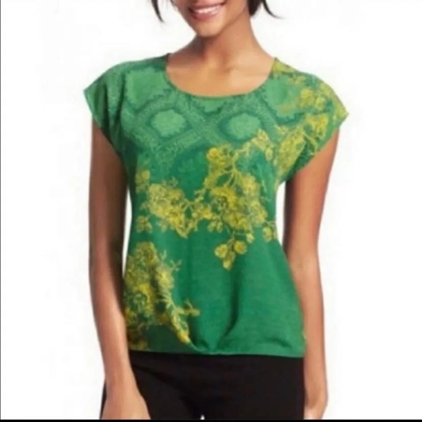 CAbi Green with Envy Dressy Blouse Style 597 Small EUC - Image 3