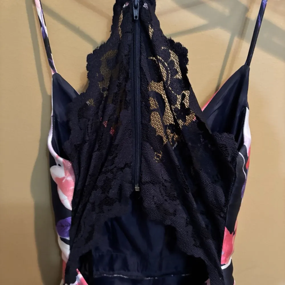 B. Darlin Junior Girl's Navy Blue Floral Bouffant Semi Formal Dress‎ Size 1/2 - Image 5