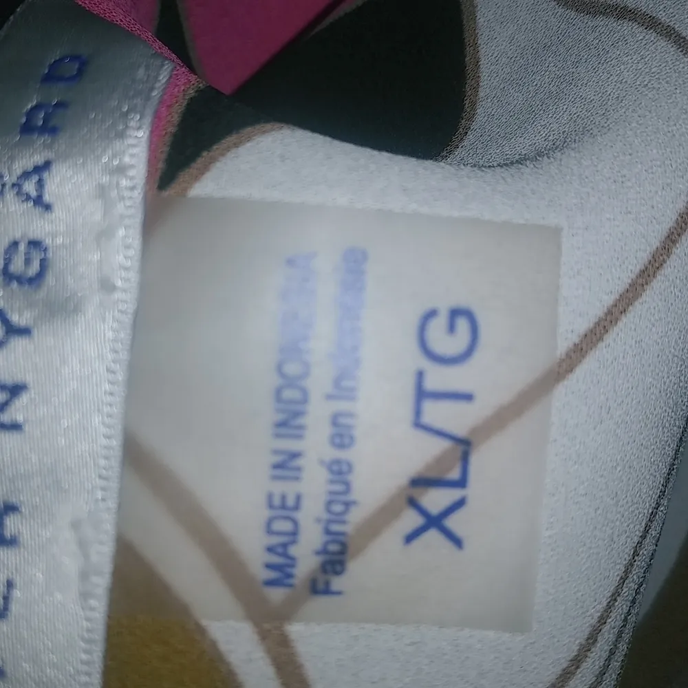 Peter Nygard XL Floral Pullover Kimono Tunic Top Pink Black - Image 6