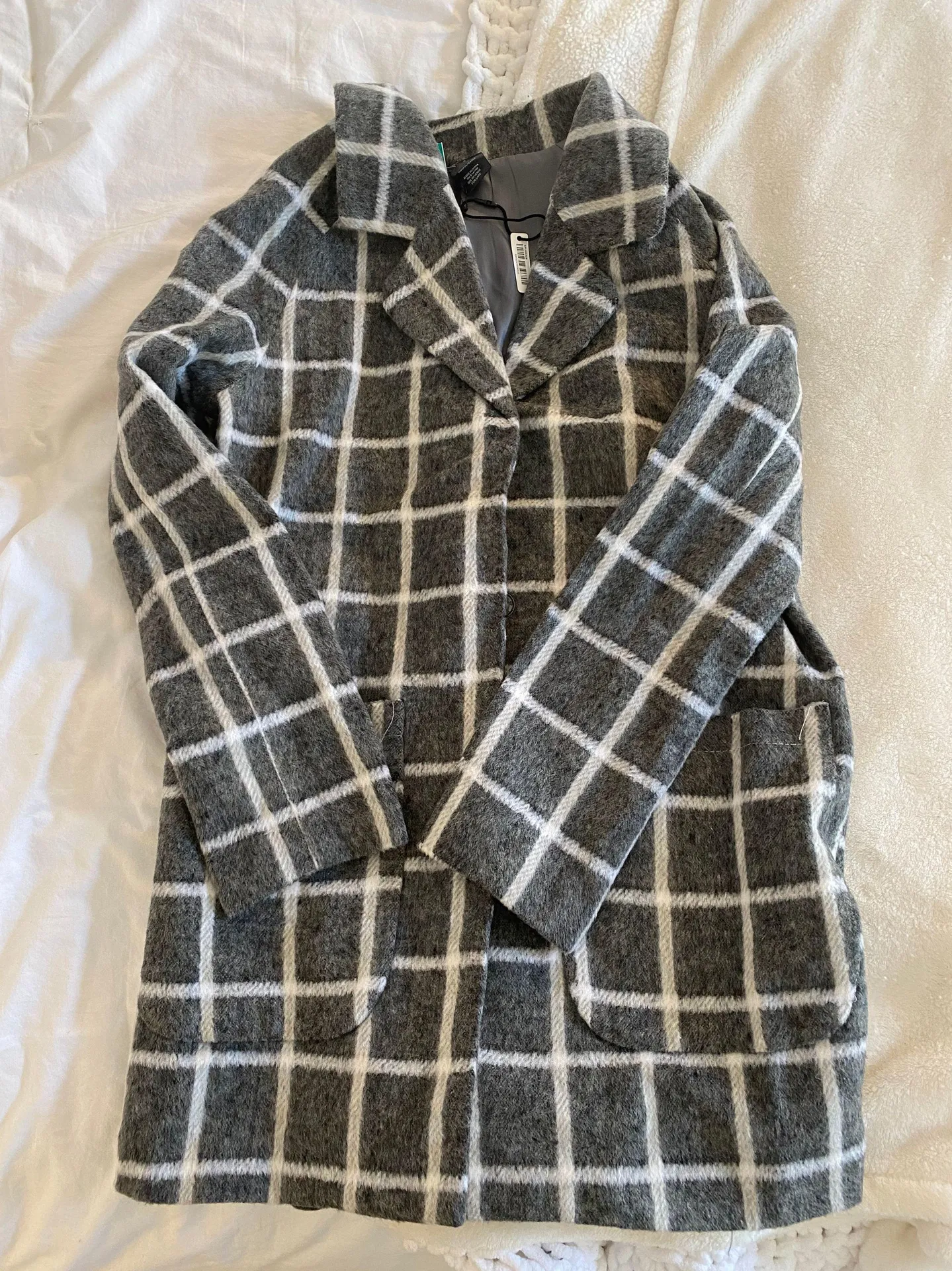 Sociology Checkered Peacoat - Image 3