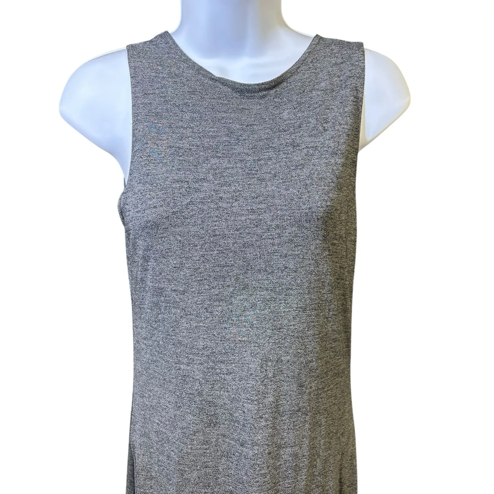 Vintage‎ 111 State Gray Maxi Shift Stretch Dress Sleeveless Women's Size Small - Image 3