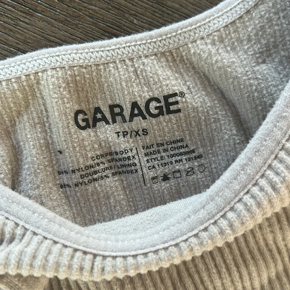 Women's GARAGE Light Tan Ribbed Sports Bra - Image 2