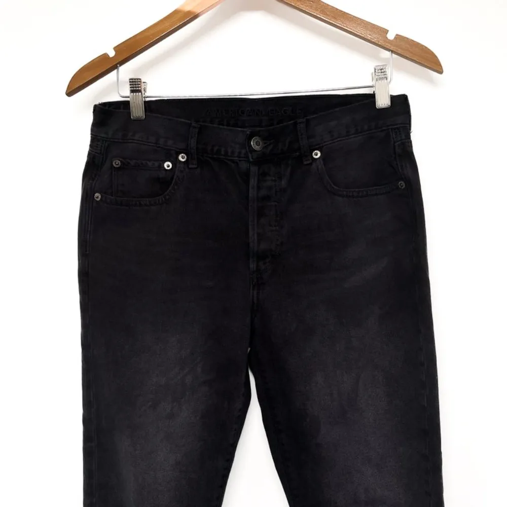 American Eagle Hi-Rise Girlfriend High Waisted Black Denim Jeans 4 X-Short - Image 3