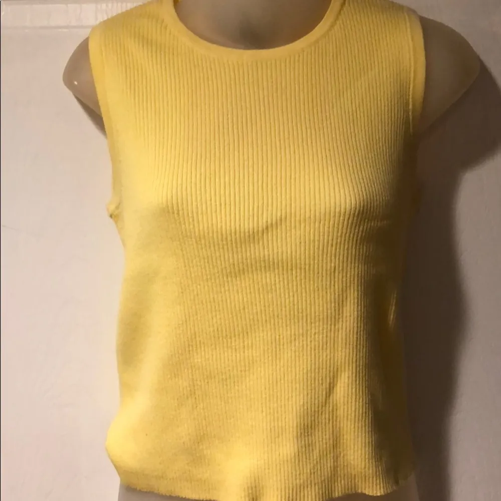 Twinset 2 Piece Sweater set ribbed Yellow cotton The Limited S Vintage 90’s - Image 4