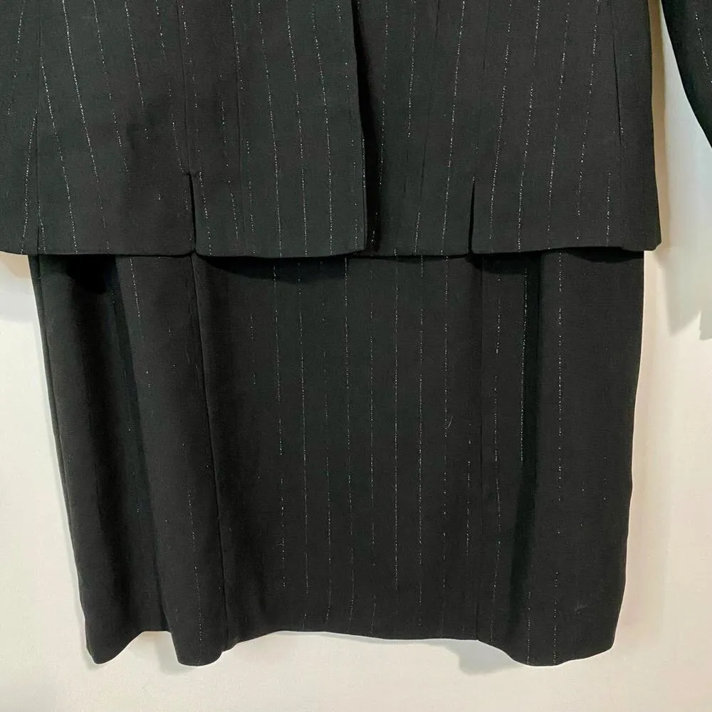 Vintage Gantos Women's Outfit Set Blazer and Mini Dress Black Size 14 NWT - Image 3