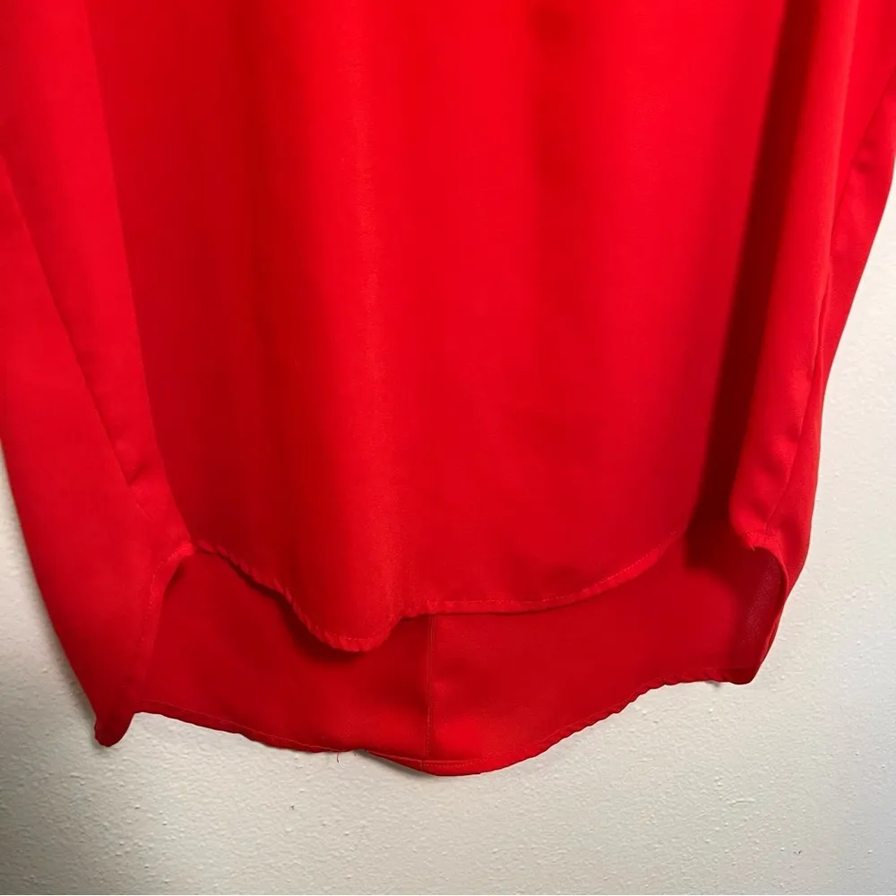 Pleione Sleeveless Split Neck Blouse Red - Image 6