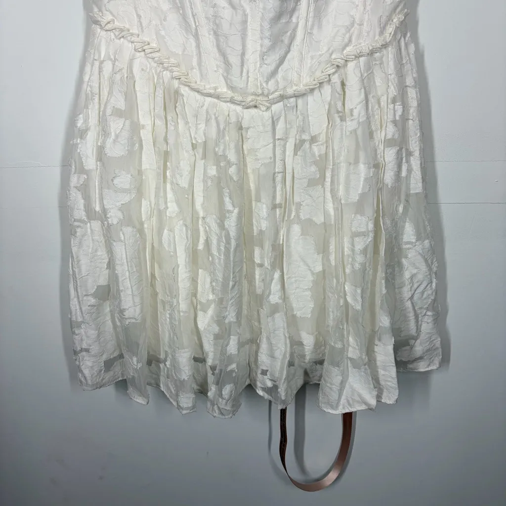 NWT House Of CB Nerissa White Jacquard Corset Mini Dress Size Large - Image 9