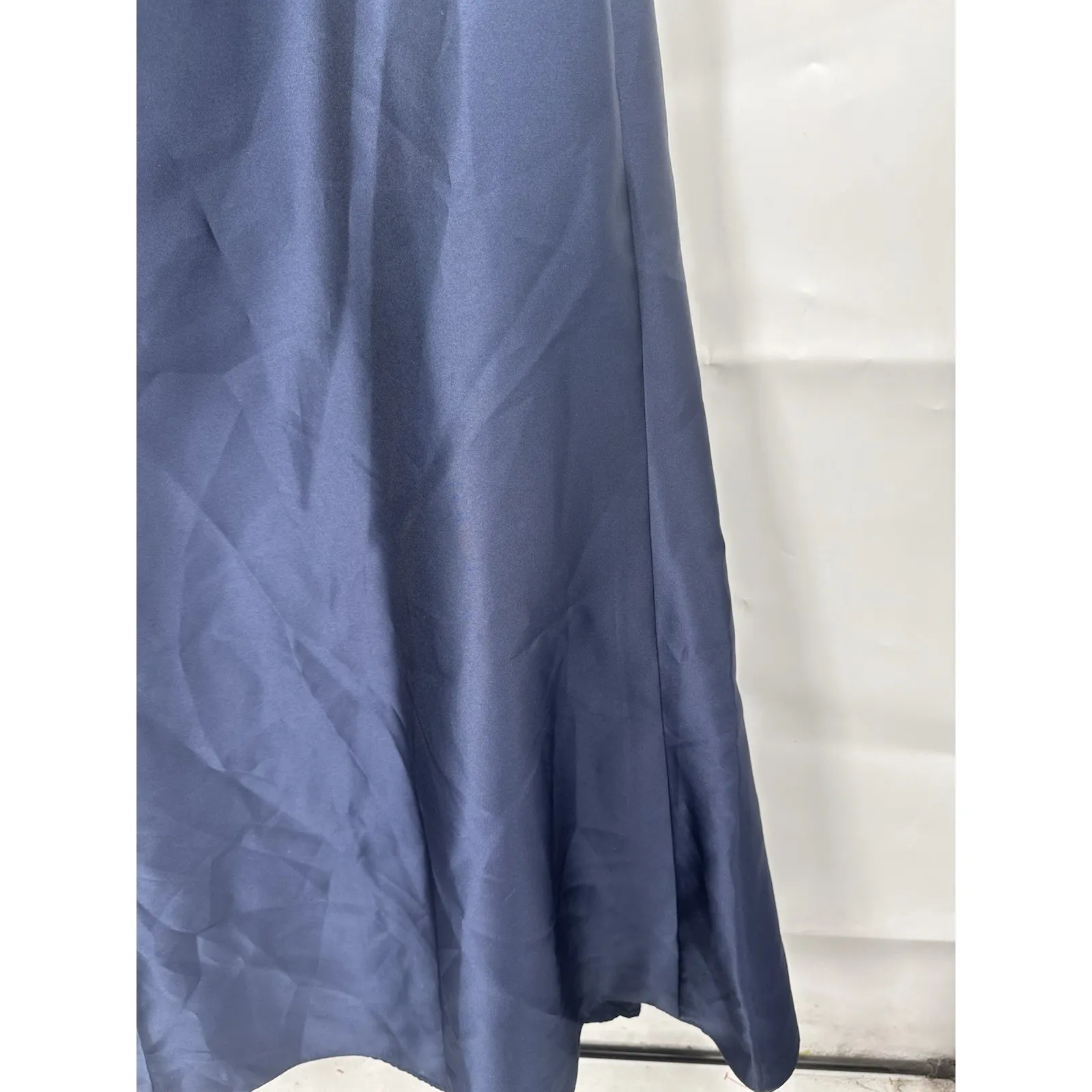 Alfred Sung Midnight Blue One-Shoulder A-Line Gown Size 20 Formal Bridesmaid - Image 9