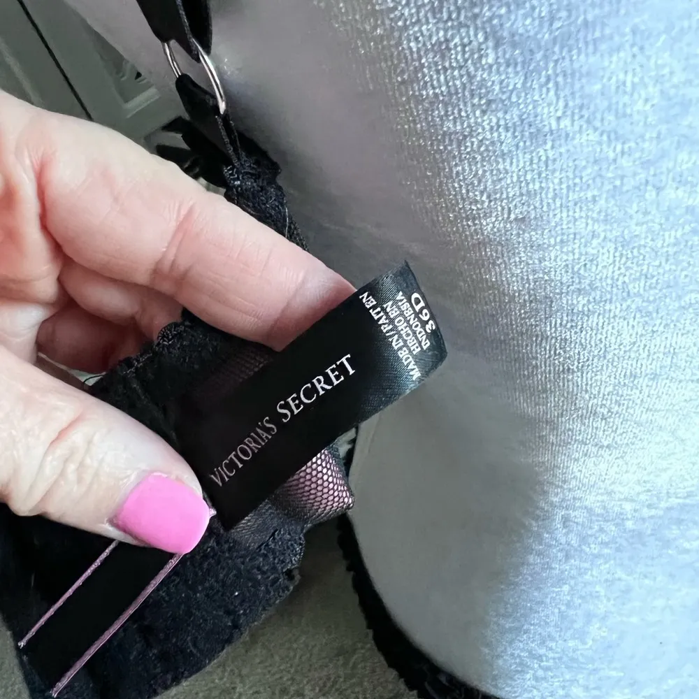 Victoria’s Secret Sexy Little Things Mesh Black Crystal Lingerie 36D - Image 6