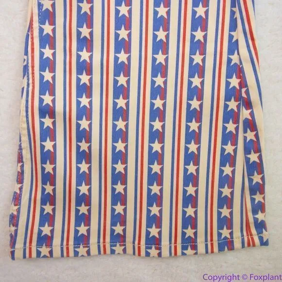 NEW Free People‎ Penny Pull On Flare Jeans Stars And Stripes Print , 32 - Image 14