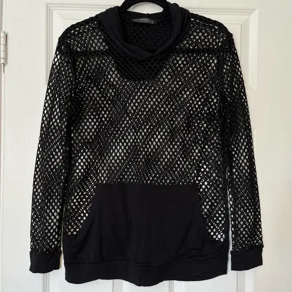 Rock <3 Rose Couture Fishnet Hoodie - Size S - Image 9