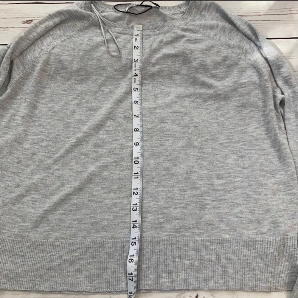 Zara Lightweight Heathered Grey Knit Sweater Size Small - Image 7