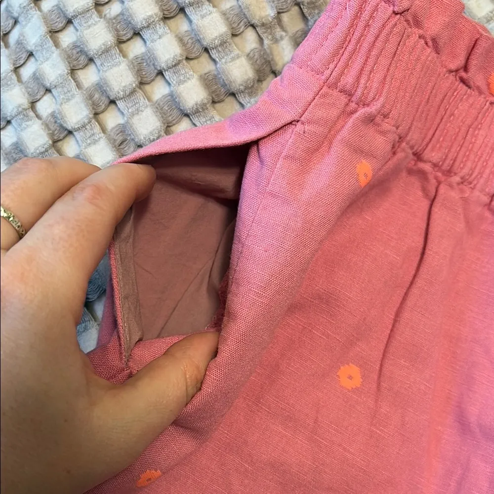J. Crew Pink and Orange Smocked Mini Skater Skirt - Image 3