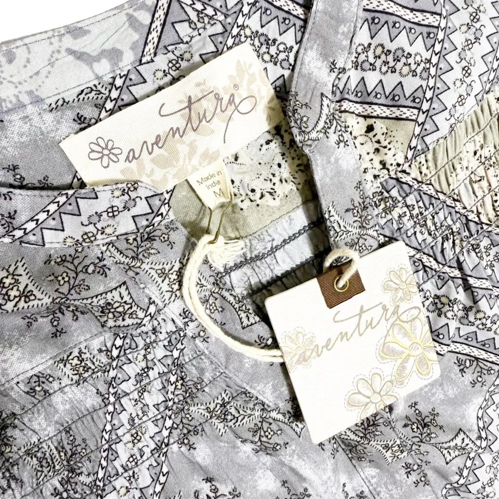 Aventura Swing Patchwork Gia Dress size‎ M Gray Size M - Image 3