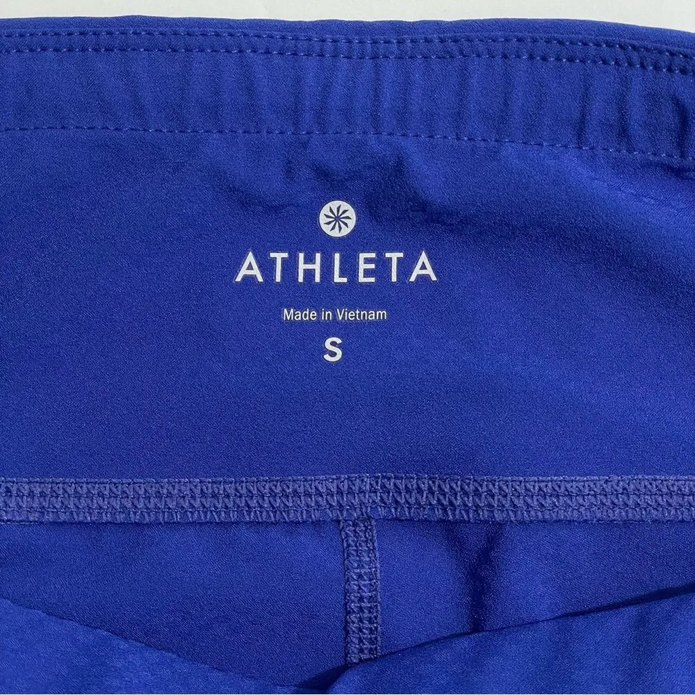 Athleta Dobby Sonar‎ Leggings Size SMALL Sapphire Blue - Image 6