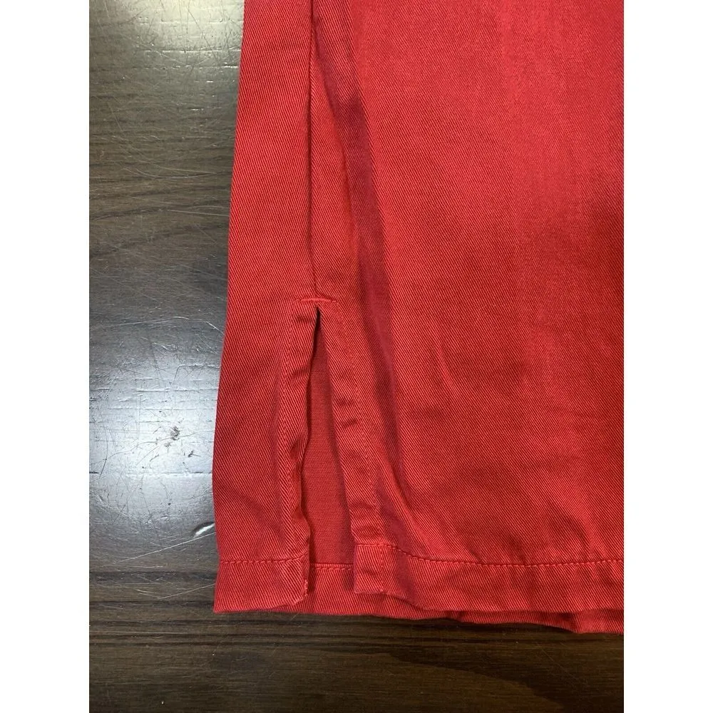 Click Color Me Tencel Women Medium Lagenlook Church Christmas Holiday Top Office Red - Image 10