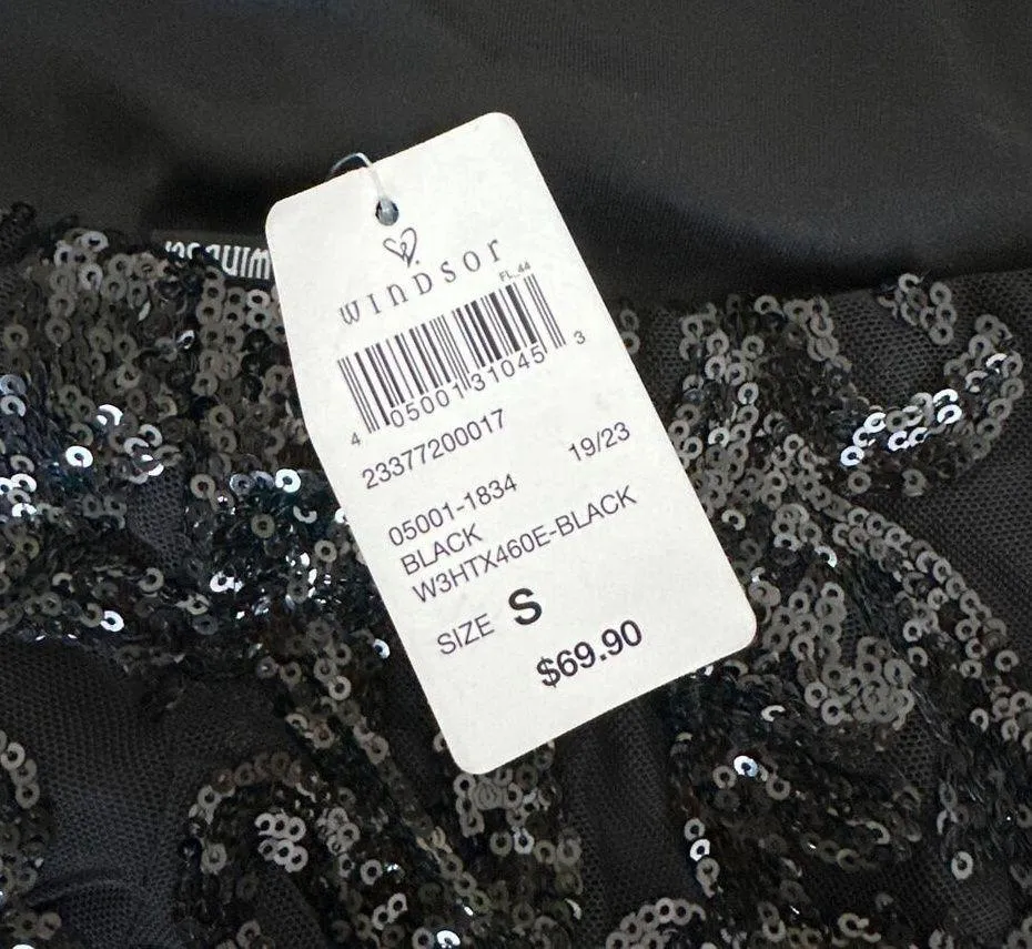 Windsor - Kai One Shoulder Sequin Mini Dress in Black - Image 5