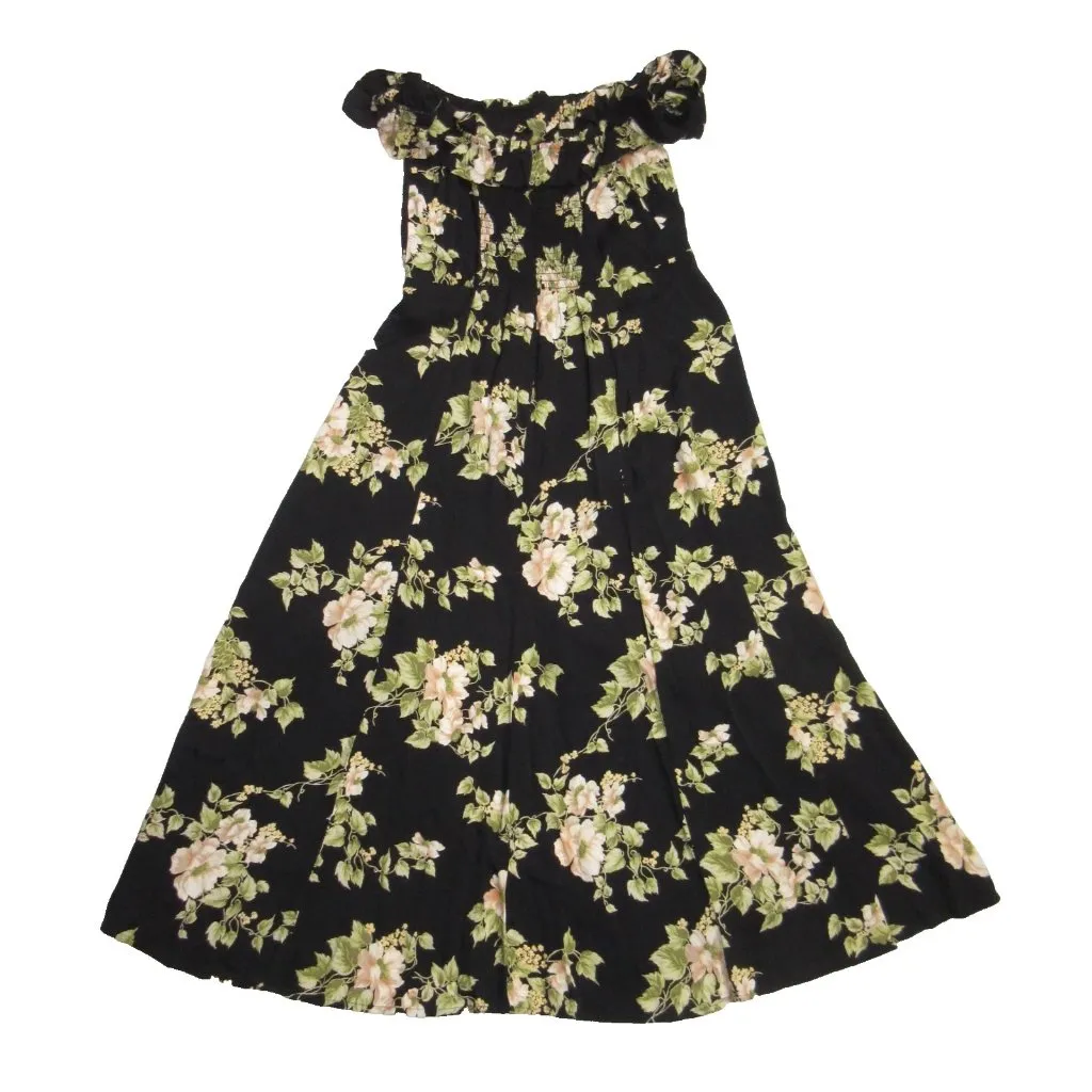 NWT Reformation Izabel in Areille Black Floral Ruffle Off Shoulder Midi Dress 8 - Image 8