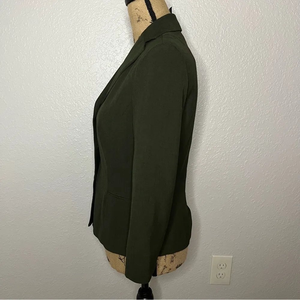 VTG Laundry by Shelli Segal size 6 Army Green Button Front Blazer Jacket Office - Image 10