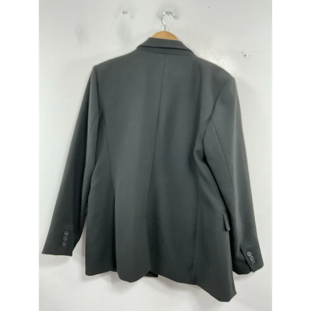 Womans House Of Harlow 1960 Open Front Lined Blazer XL Black Double Breasted NWT - Image 2