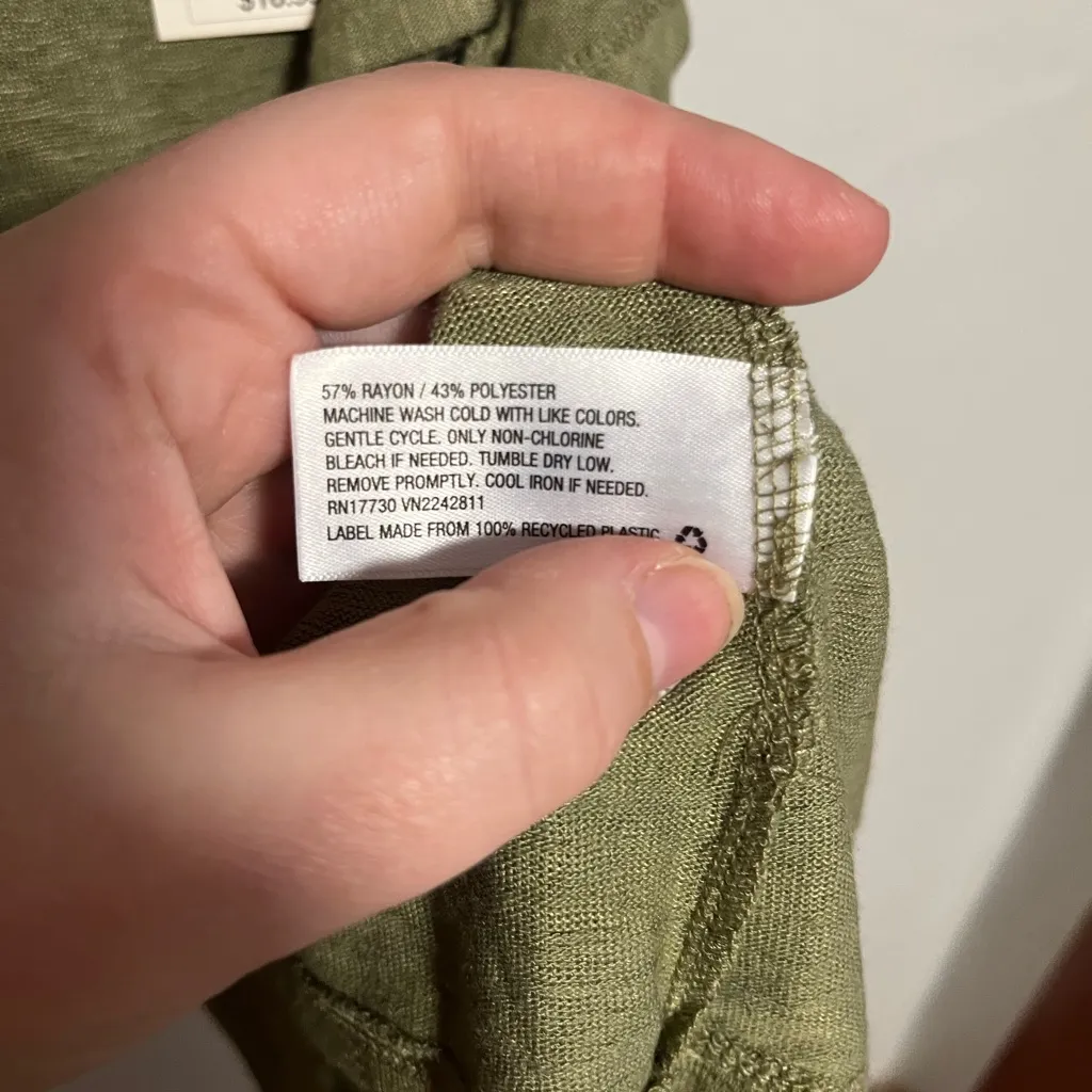 a new day Olive Ruffle Sleeve Tee - Image 5