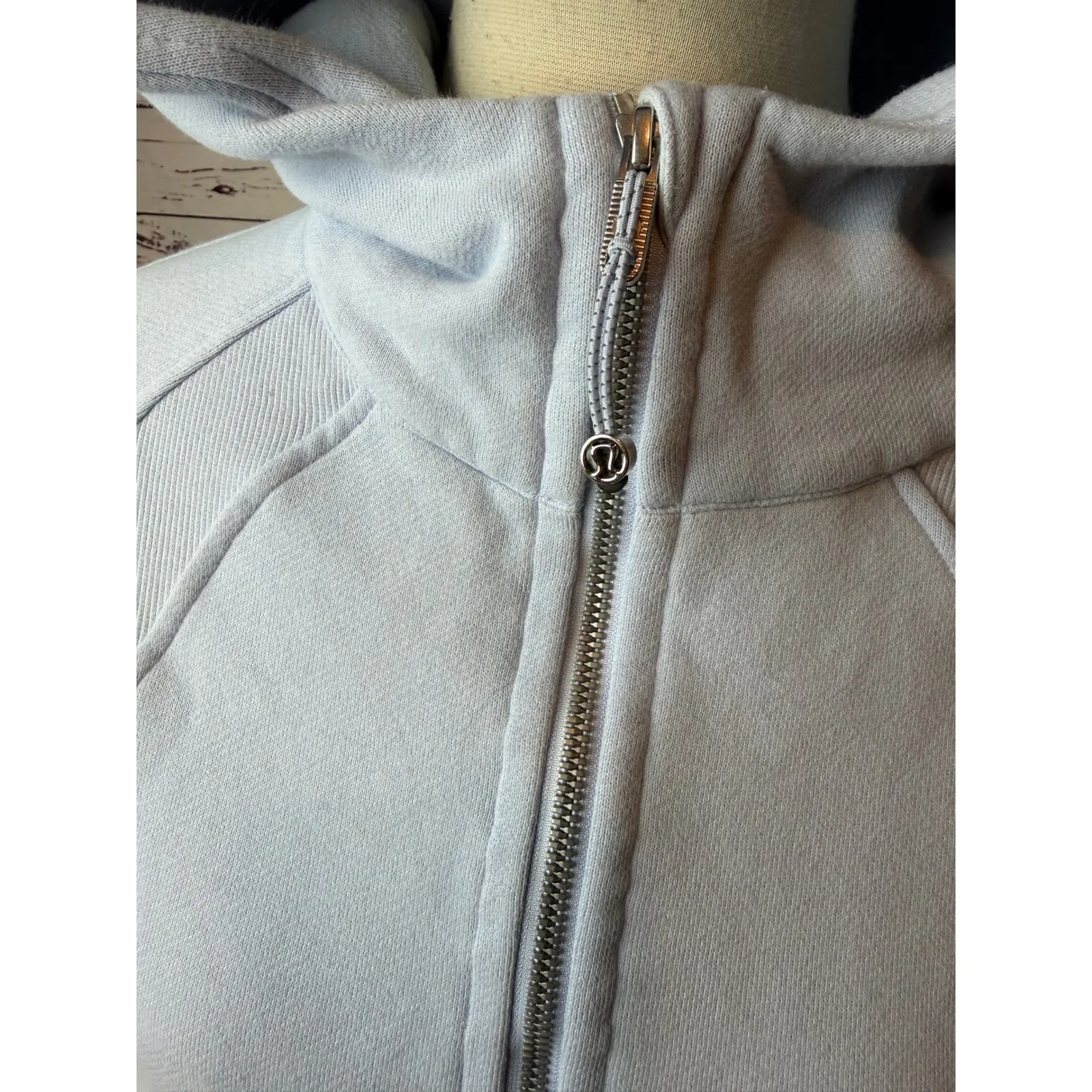 Lululemon Scuba Full Zip Hoodie Sweatshirt Womens XS S Extra Small Blue Half Zip - Image 9