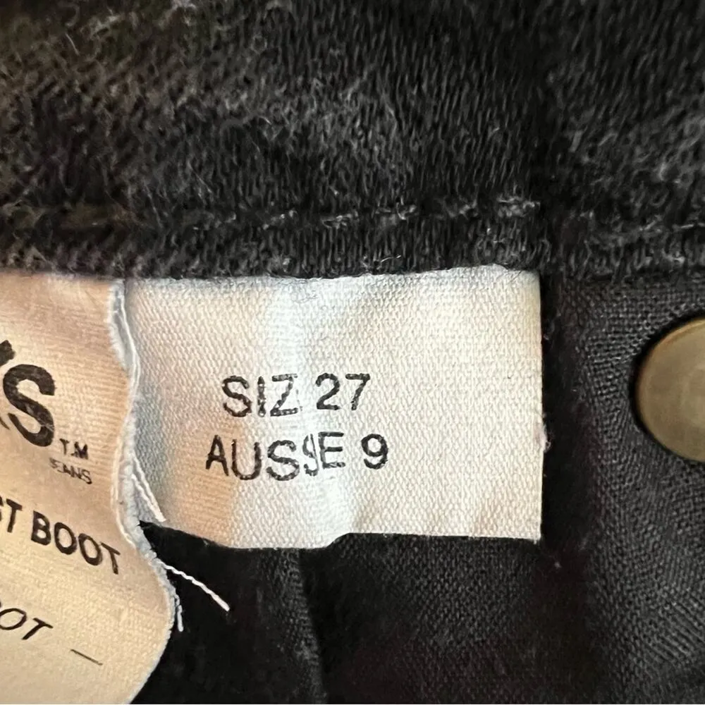 Rolla’s Women’s East Coast High Rise Black Denim Cropped Bootcut Jeans Size 27 - Image 6