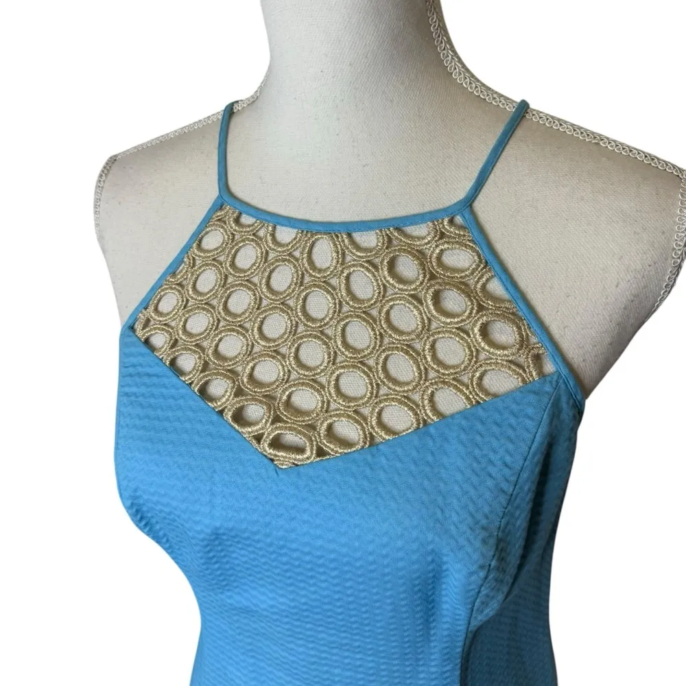 Lilly Pulitzer Larina Sea Spray Blue Shift Dress 4 - Image 2