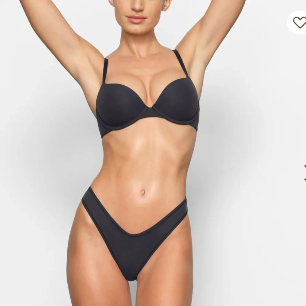 NWT SKIMS Fits‎ Everybody Demi Push-Up T-Shirt Bra BR-UWR- 2295 ONYX 32C - Image 2