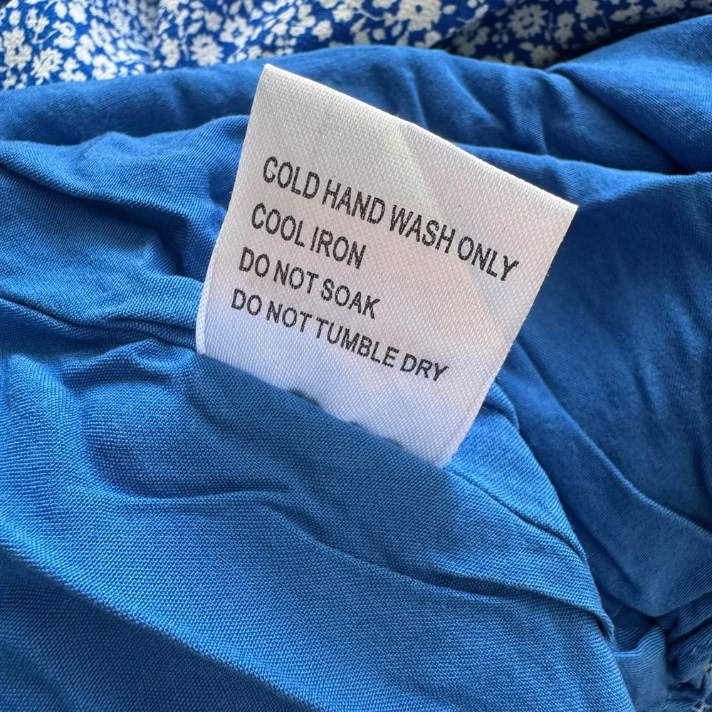 Adorable Princess Polly Tropez Blue Floral Mini Dress Size US 2 - Image 7