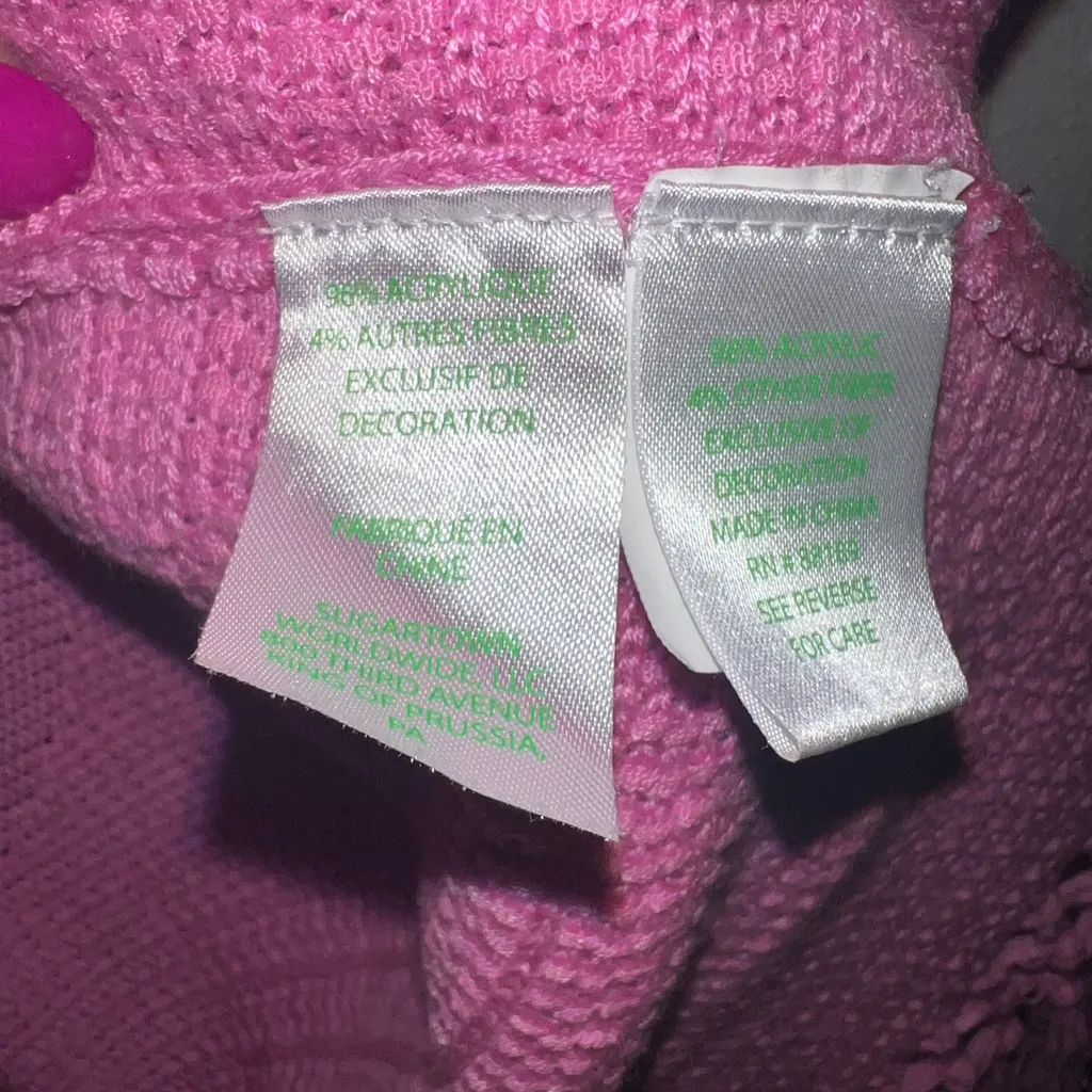 Lilly Pulitzer Pink Cardigan Sweater‎ with Fringe Detail - Image 4