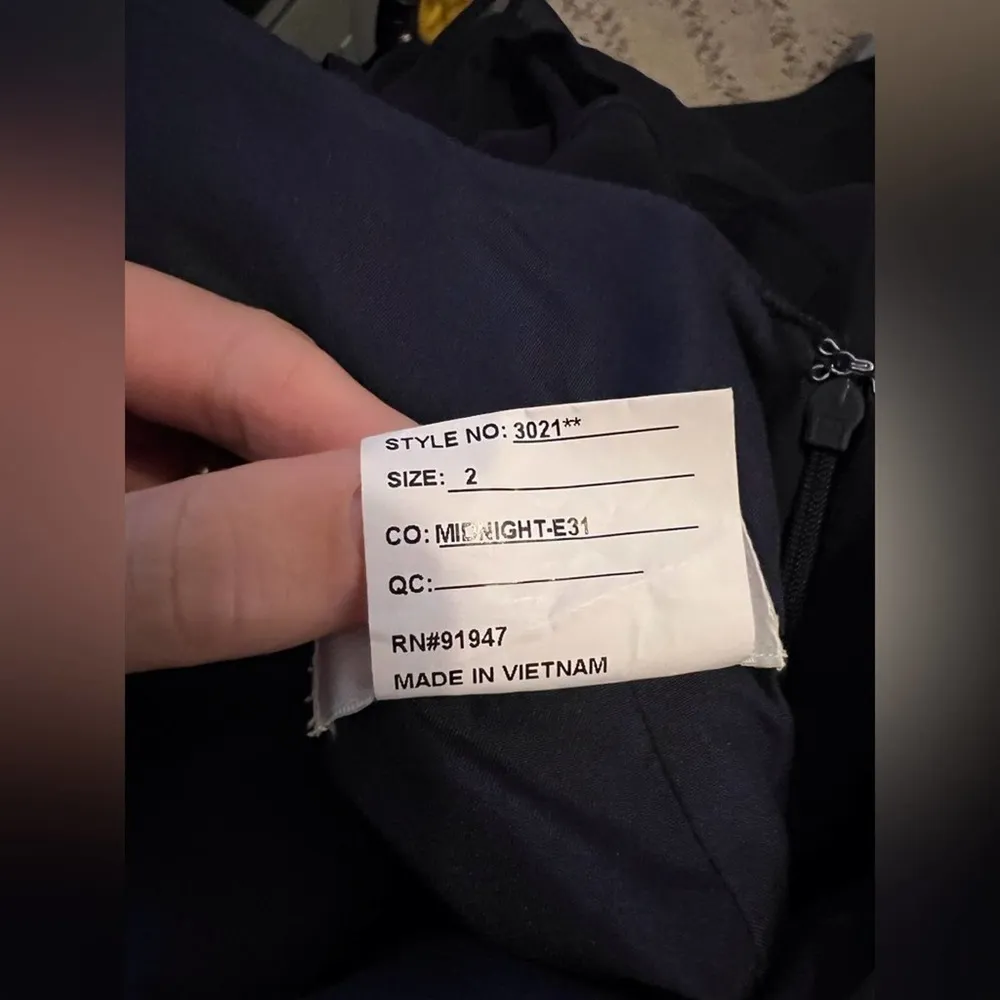 Dessy Collection Ruffled Strap Cutout Wrap Maxi Dress Blue Size 2 - Image 5