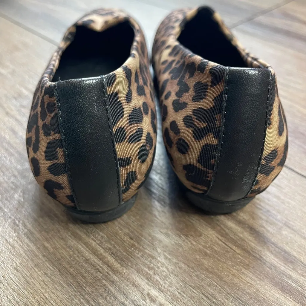 VIONIC Powell Demi Wedge Tan Leopard‎ Comfort Orthotic Slip-on Shoes Women's 9 - Image 8