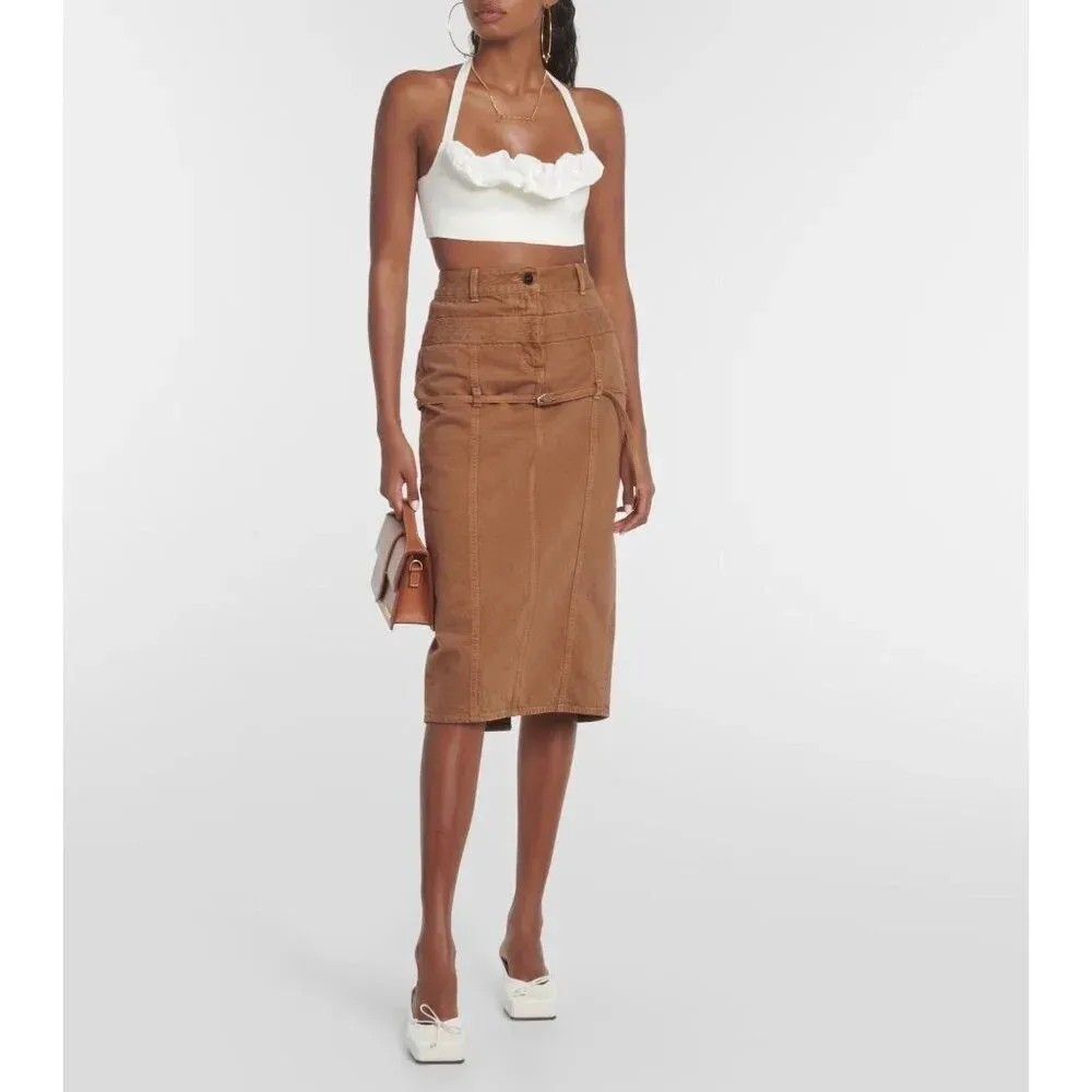 JACQUEMUS Le Bandeau Frivolli Top in Off White 40 New Womens Cropped Bralette - Image 10