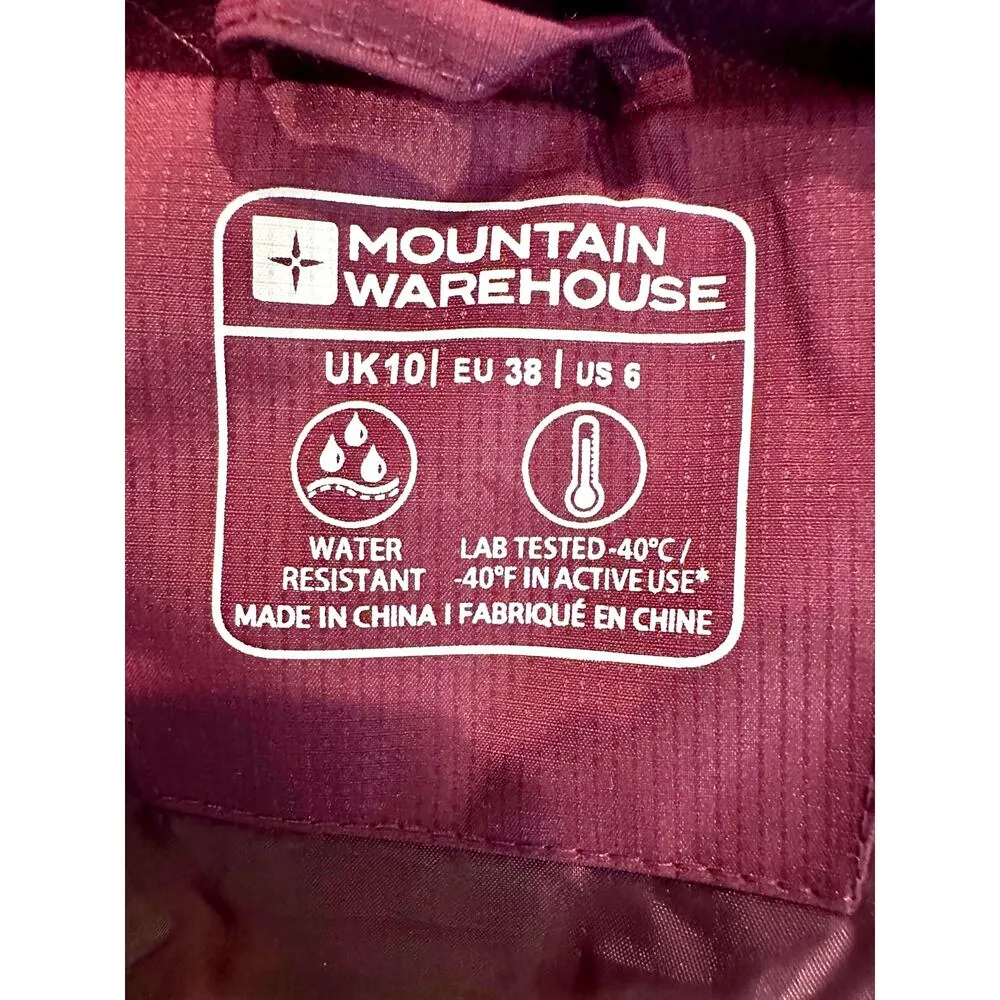 Mountain Warehouse Women's Padded Jacket Burgundy size 6 - Image 12