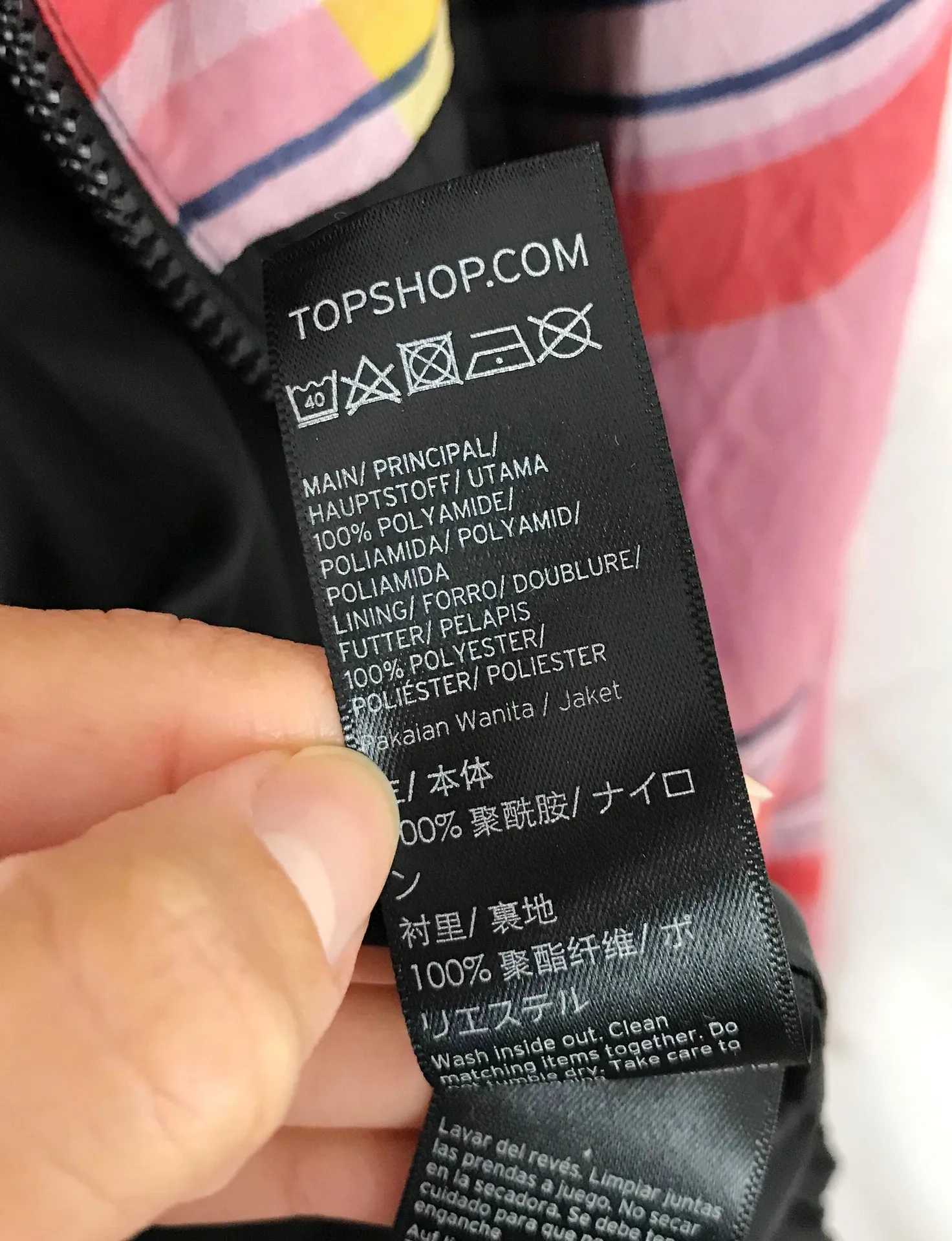 Topshop Plaid Windbreaker Jacket - Image 6