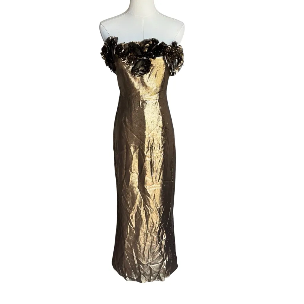 LOVERS AND FRIENDS - NWT Seraphina Gown in Gold Sz XS - Image 2
