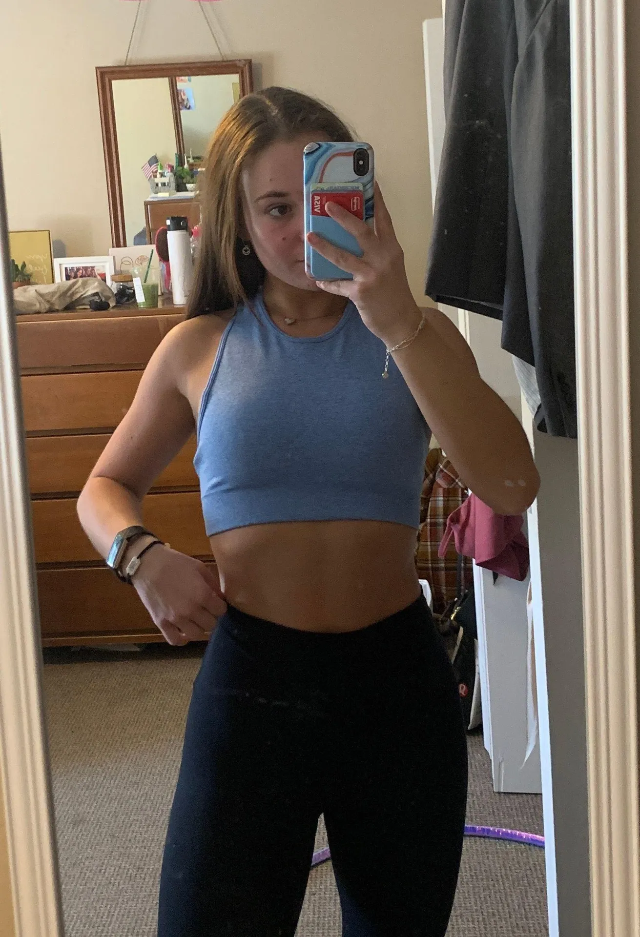 Blue Workout Tank Top - Image 3