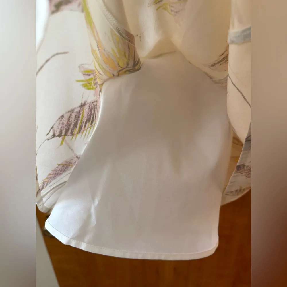 PJK Patterson Floral Dress Lined Sleeveless Mini Cottagecore Silk Feminine Small Pink - Image 8