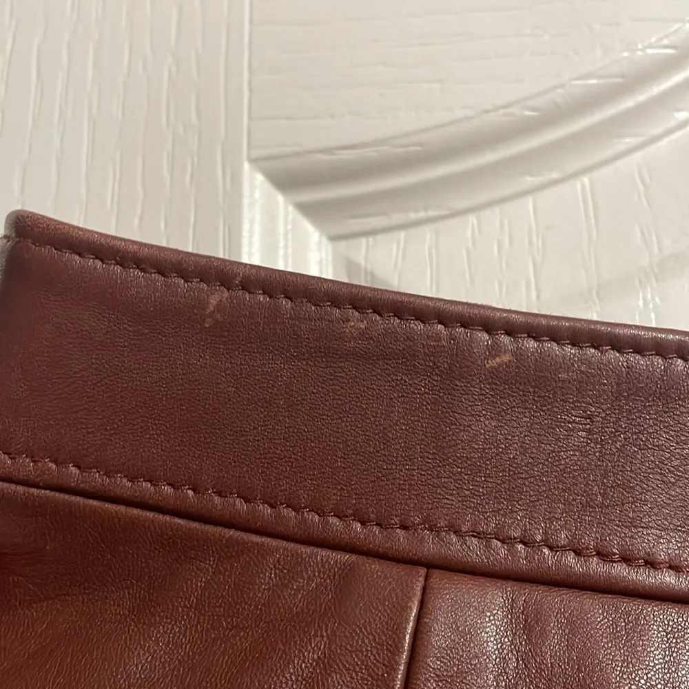 💖 3.1 Phillip Lim Brown 100% Lambskin Rounded Fold Skirt - Image 6