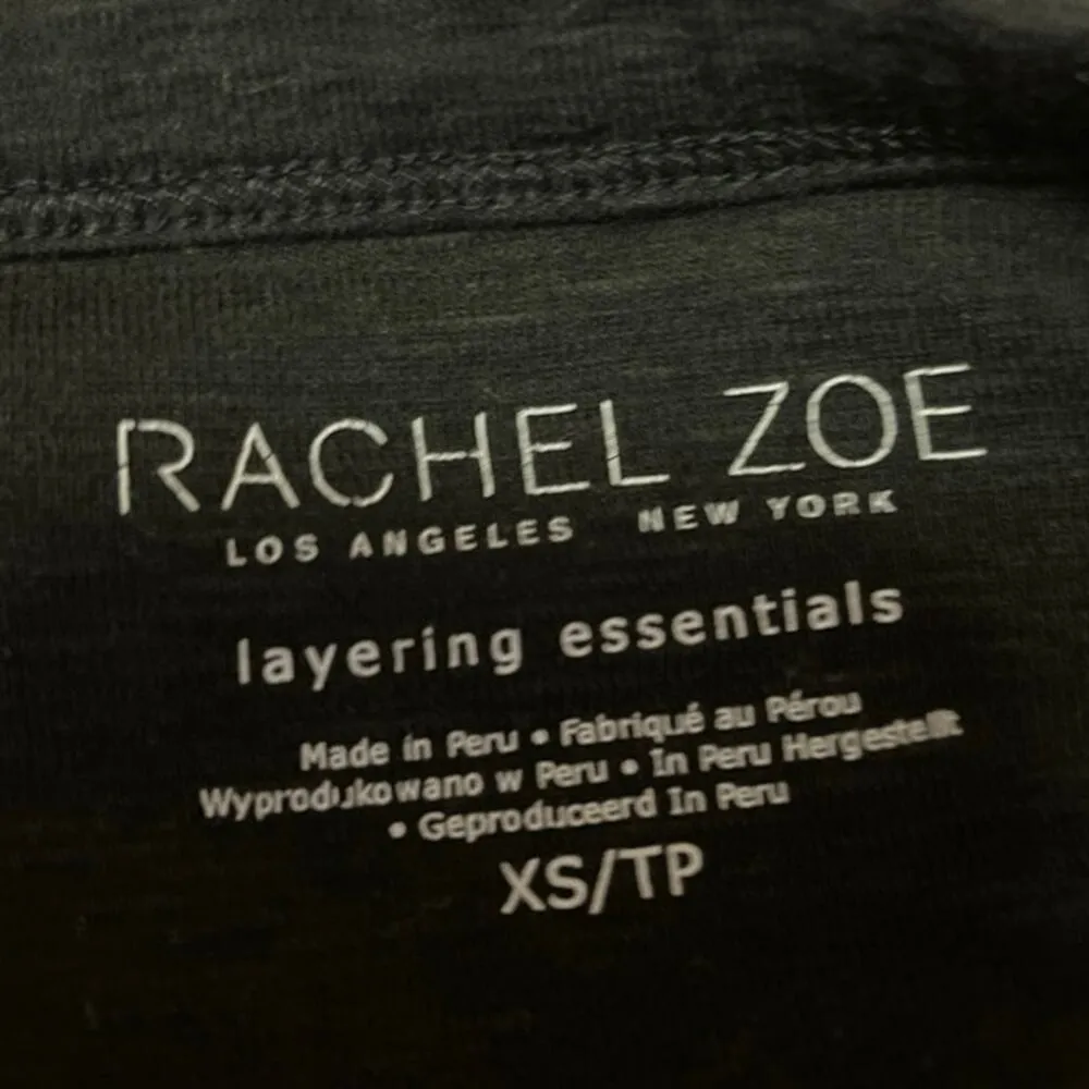 Rachel Zoe Black Layering Base Layer Sleeveless Muscle Tee Tank Top Size XS - Image 3