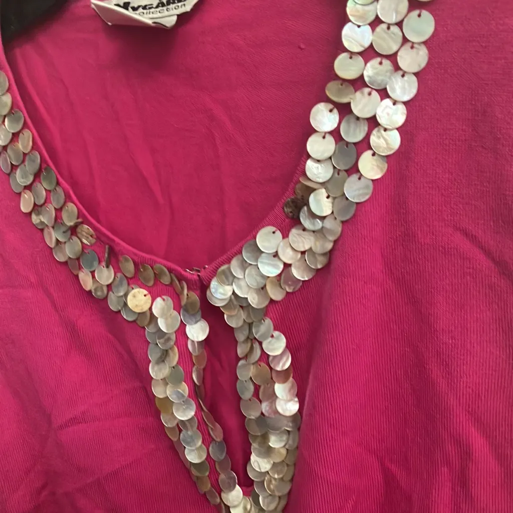 FINAL MARKDOWN Nygard collection decorative silk blend top large Pink - Image 2