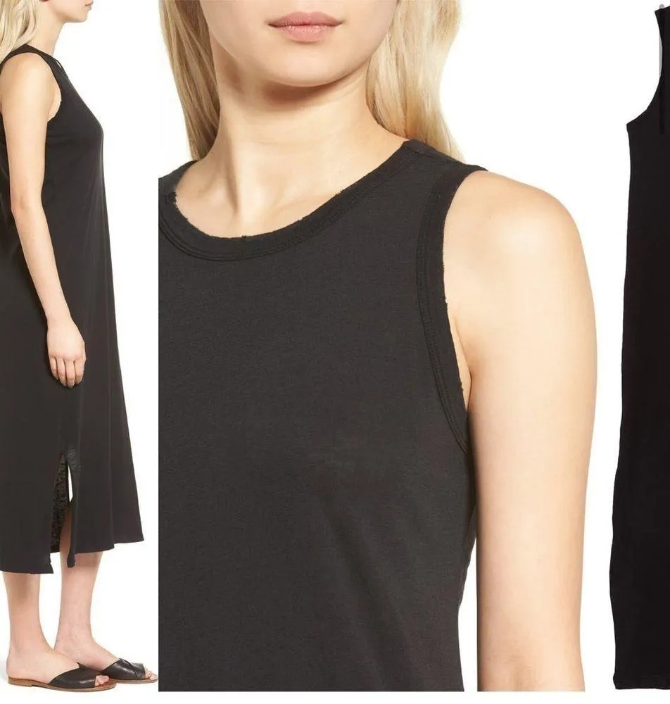 Current/Elliott The Perfect Muscle Tee Dress Black - Image 2