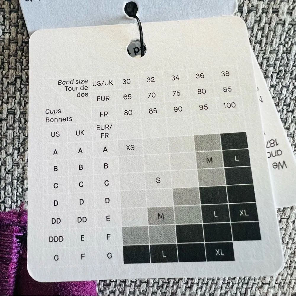 Chantelle High Impact Wirefree Sports Bra, Wireless Top, Purple, Medium, NWT - Image 5